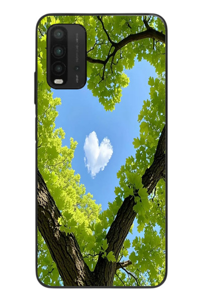 Le Balvo Redmi 9T Uyumlu Kalpli Ağaç Baskılı Silikon Kılıf
