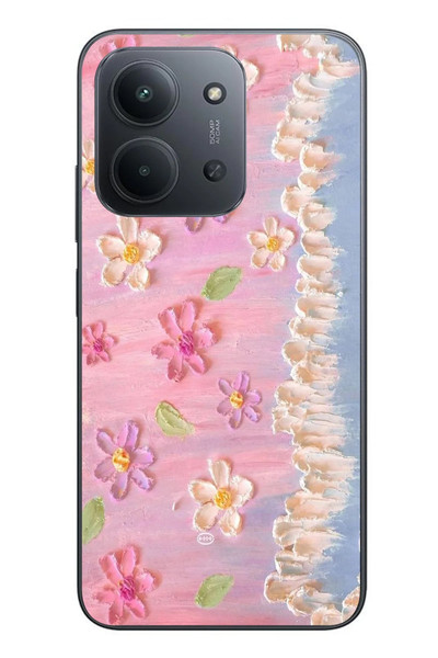 Le Balvo Redmi 15C Uyumlu Çiçek Dalgaları Baskılı Silikon Kılıf