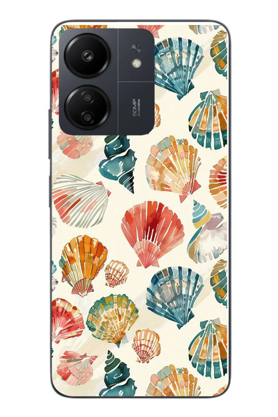 Le Balvo Redmi 13C Uyumlu Deniz İncileri Baskılı Silikon Kılıf