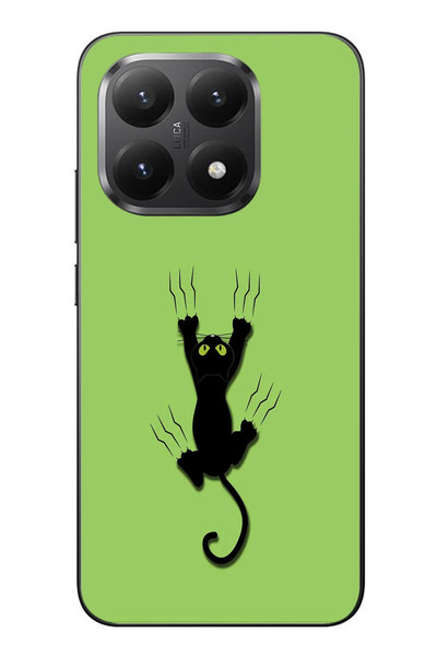 Le Balvo Xiaomi Mi 15T Uyumlu Tutunan Kedi Baskılı Silikon Kılıf