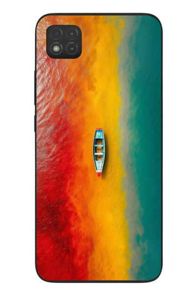 Le Balvo Redmi 9C Uyumlu Rengarenk Tekne Baskılı Silikon Kılıf
