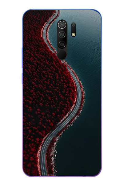 Le Balvo Redmi 9 Uyumlu Sonbahar Yolu Baskılı Silikon Kılıf
