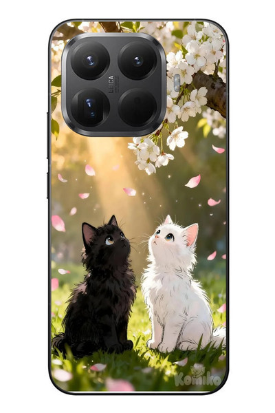 Le Balvo Xiaomi Mi 15T Pro Uyumlu İlkbahar Kedileri Baskılı Silikon Kılıf