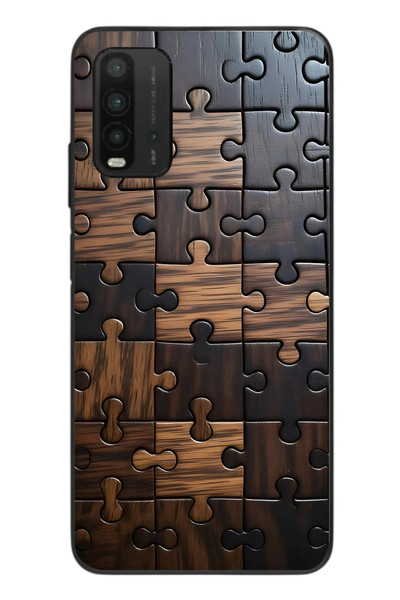 Le Balvo Redmi 9T Uyumlu Puzzle Baskılı Silikon Kılıf