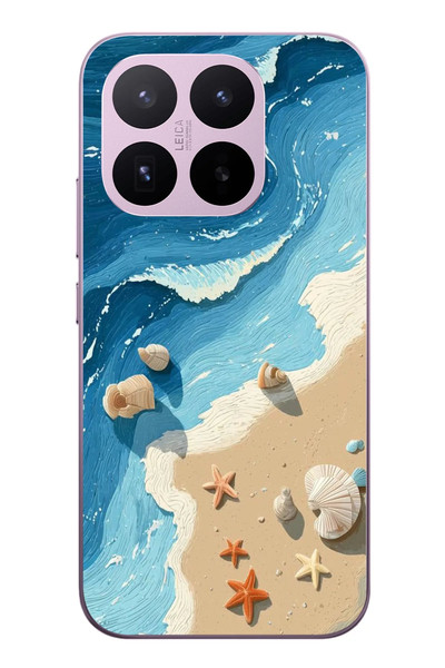 Le Balvo Xiaomi 17T Uyumlu Deniz Yıldızı Tatilde Baskılı Silikon Kılıf