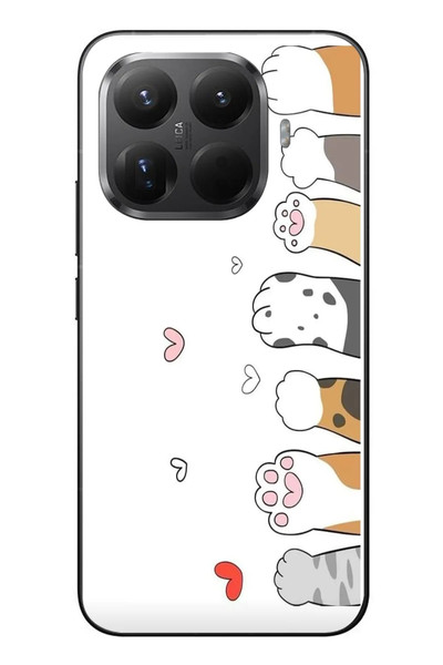 Le Balvo Xiaomi Mi 15T Pro Uyumlu Kedi Harekatı Patileri Baskılı Silikon Kılıf