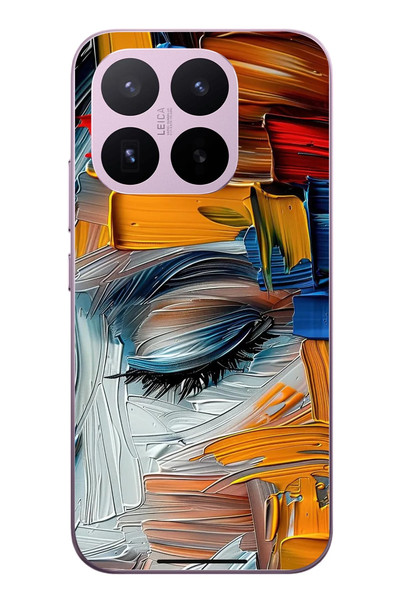 Le Balvo Xiaomi 17T Uyumlu Göz Boyama Fırçaları Baskılı Silikon Kılıf