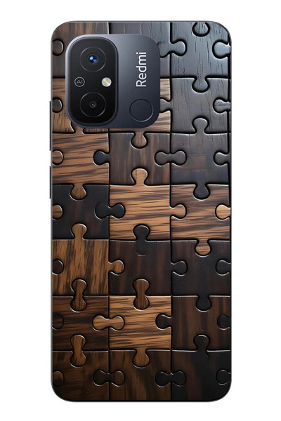 Le Balvo Redmi 12C Uyumlu Puzzle Baskılı Silikon Kılıf
