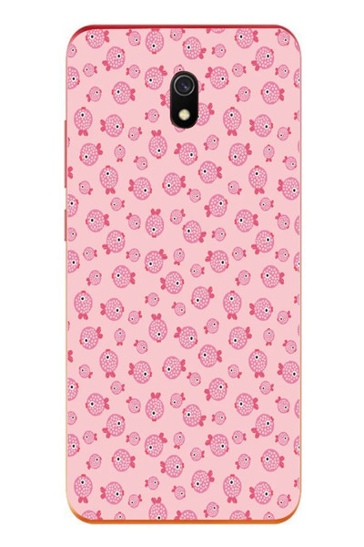Le Balvo Redmi 8A Uyumlu Pembe Balıklar Baskılı Silikon Kılıf