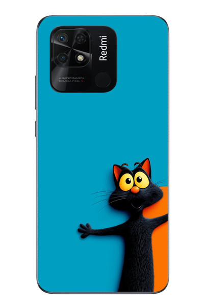 Le Balvo Redmi 10C Uyumlu Kedi Uyarısı Baskılı Silikon Kılıf