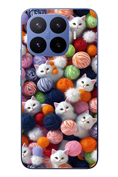Le Balvo Xiaomi 17T Pro Uyumlu Renkli Kediler Baskılı Silikon Kılıf