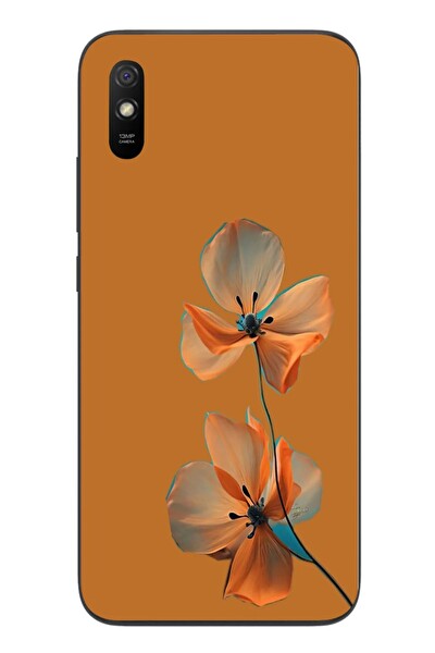 Le Balvo Redmi 9A Uyumlu Hibüskus Çiçeği Baskılı Silikon Kılıf
