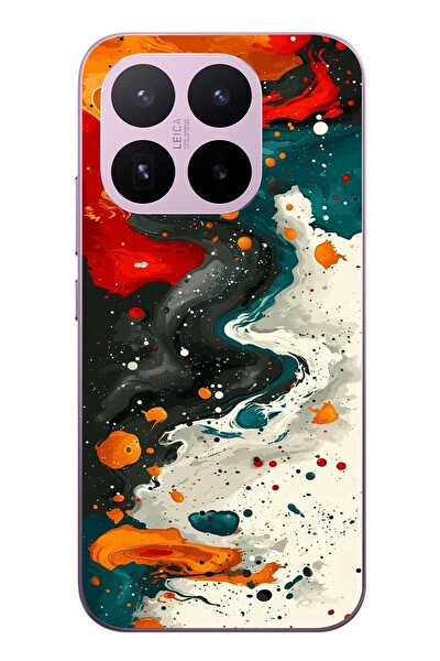 Le Balvo Xiaomi 17T Uyumlu Boya Karışımı Baskılı Silikon Kılıf