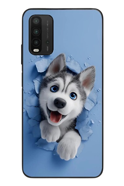 Le Balvo Redmi 9T Uyumlu Sibirya Kurdu Baskılı Silikon Kılıf