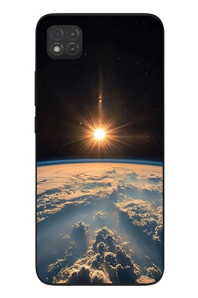 Le Balvo Redmi 9C Uyumlu Uzay Günbatımı Baskılı Silikon Kılıf