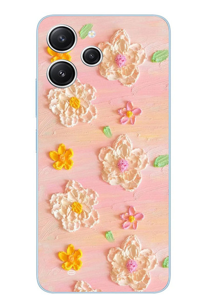 Le Balvo Redmi 12 Uyumlu Pastel Papatya Baskılı Silikon Kılıf