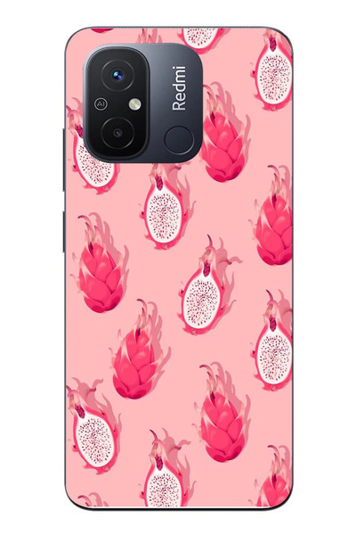 Le Balvo Redmi 12C Uyumlu Ejder Meyvesi Baskılı Silikon Kılıf
