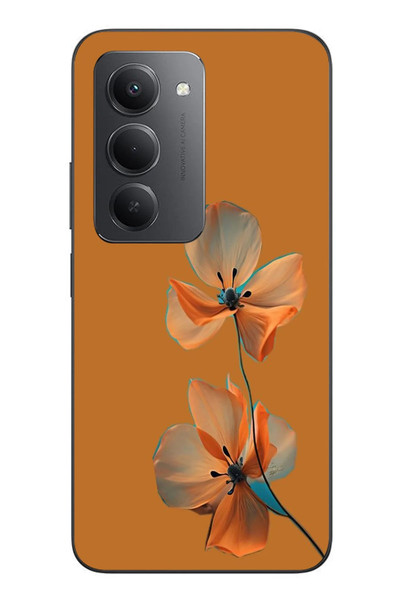 Le Balvo Redmi 15 Uyumlu Hibüskus Çiçeği Baskılı Silikon Kılıf
