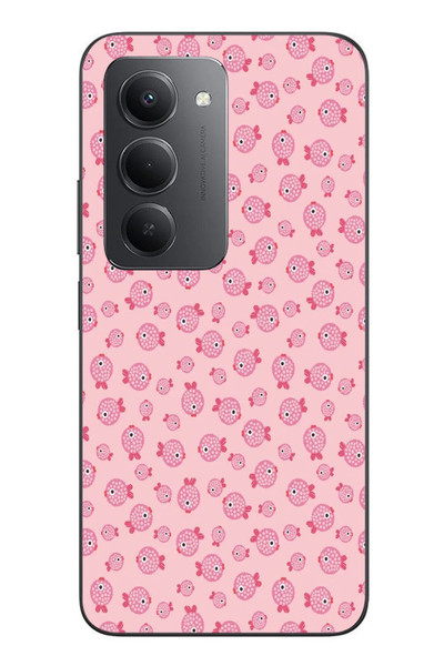 Le Balvo Redmi 15 Uyumlu Pembe Balıklar Baskılı Silikon Kılıf