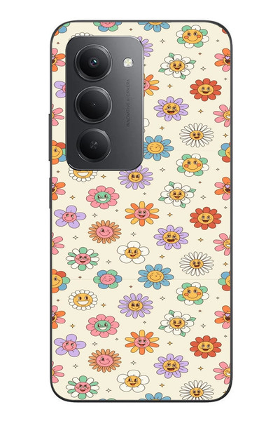 Le Balvo Redmi 15 Uyumlu Gülen Çiçekler Baskılı Silikon Kılıf