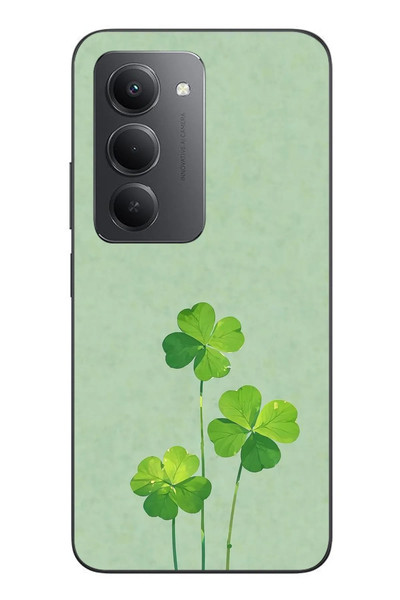 Le Balvo Redmi 15 Uyumlu Üçlü Yonca Baskılı Silikon Kılıf
