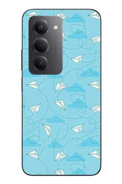 Le Balvo Redmi 15 Uyumlu Kağıttan Uçak Baskılı Silikon Kılıf