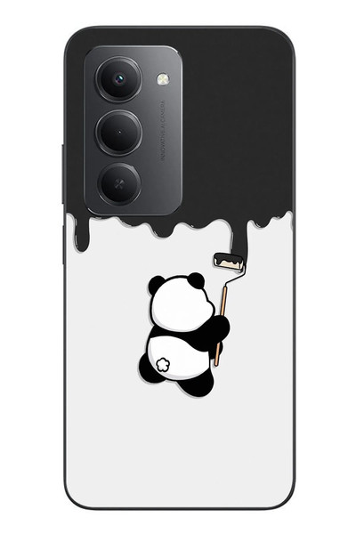 Le Balvo Redmi 15 Uyumlu Boyacı Panda Baskılı Silikon Kılıf