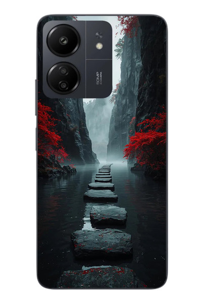 Le Balvo Redmi 13C Uyumlu Karanlık Yolu Baskılı Silikon Kılıf