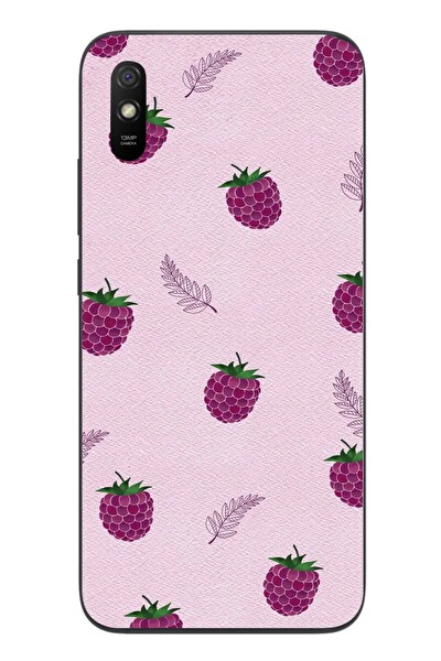 Le Balvo Redmi 9A Uyumlu Çilekler Pembesi Baskılı Silikon Kılıf