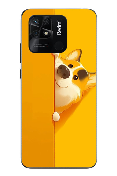 Le Balvo Redmi 10C Uyumlu Sarı Köpek Baskılı Silikon Kılıf