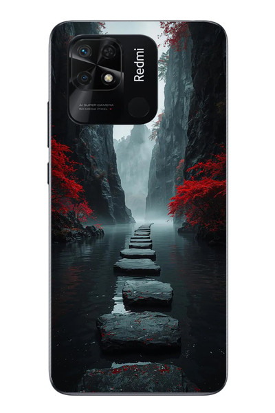 Le Balvo Redmi 10C Uyumlu Karanlık Yolu Baskılı Silikon Kılıf