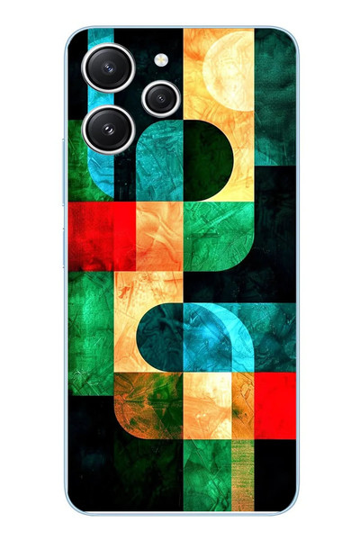 Le Balvo Redmi 12 Uyumlu Modern Çizgiler Baskılı Silikon Kılıf