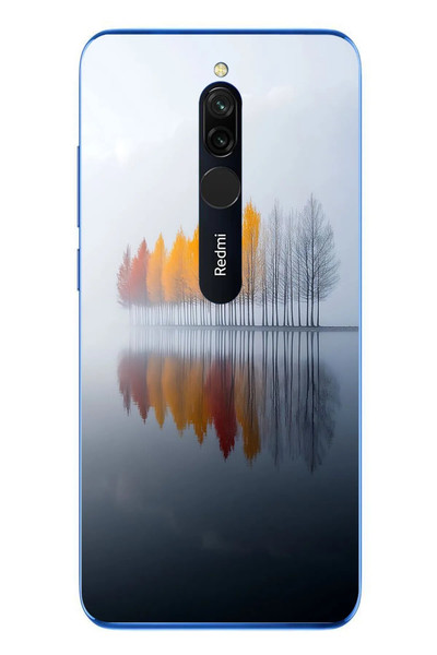 Le Balvo Redmi 8 Uyumlu Sonbahar Zamanı Baskılı Silikon Kılıf