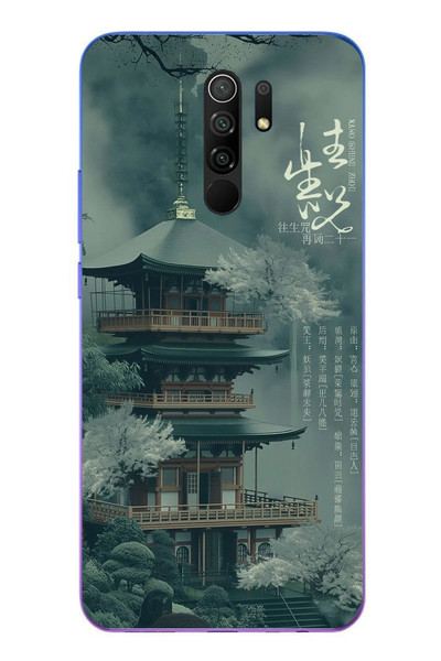 Le Balvo Redmi 9 Uyumlu Japon Evleri Baskılı Silikon Kılıf