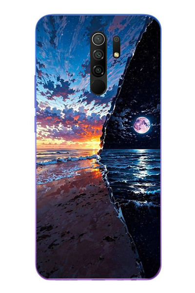Le Balvo Redmi 9 Uyumlu Deniz Günbatımı Baskılı Silikon Kılıf