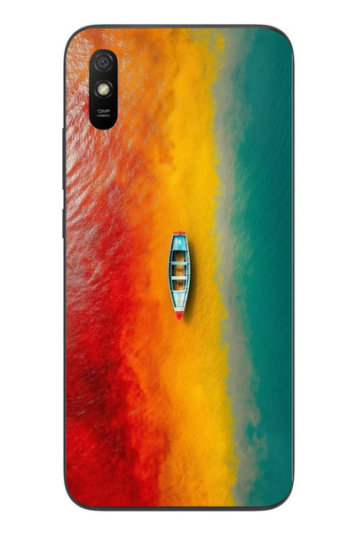 Le Balvo Redmi 9A Uyumlu Rengarenk Tekne Baskılı Silikon Kılıf
