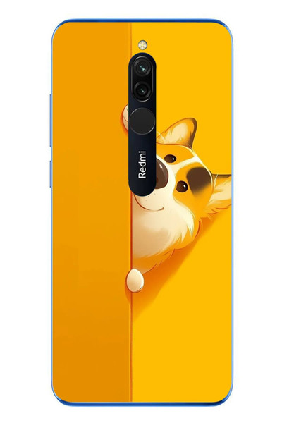 Le Balvo Redmi 8 Uyumlu Sarı Köpek Baskılı Silikon Kılıf