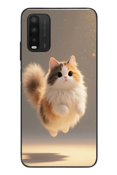 Le Balvo Redmi 9T Uyumlu Zıplayan Kedi Baskılı Silikon Kılıf
