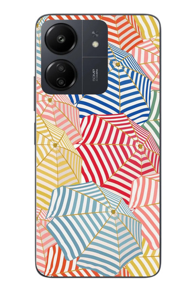 Le Balvo Redmi 13C Uyumlu Şemsiyeler Baskılı Silikon Kılıf