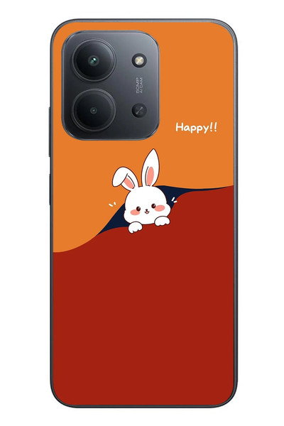Le Balvo Redmi 15C Uyumlu Mutlu Tavşan Baskılı Silikon Kılıf