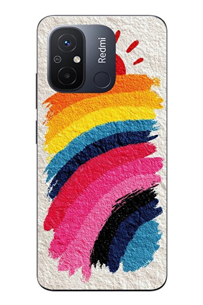 Le Balvo Redmi 12C Uyumlu Güneşli Gökkuşağı Baskılı Silikon Kılıf