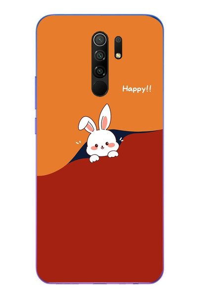 Le Balvo Redmi 9 Uyumlu Mutlu Tavşan Baskılı Silikon Kılıf