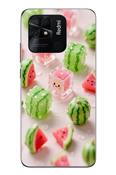 Le Balvo Redmi 10C Uyumlu Buzlu Karpuz Baskılı Silikon Kılıf