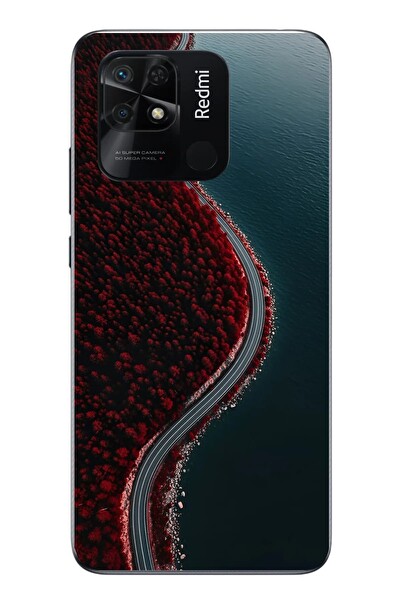 Le Balvo Redmi 10C Uyumlu Sonbahar Yolu Baskılı Silikon Kılıf