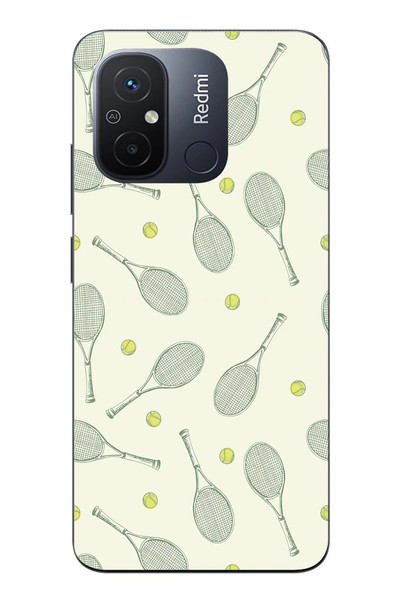 Le Balvo Redmi 12C Uyumlu Tenis Raketleri Baskılı Silikon Kılıf