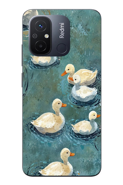 Le Balvo Redmi 12C Uyumlu Yüzen Ördekler Baskılı Silikon Kılıf