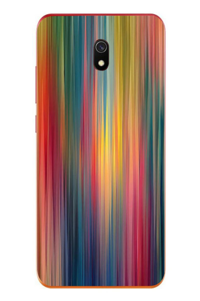 Le Balvo Redmi 8A Uyumlu Gökkuşağı Karışımı Baskılı Silikon Kılıf