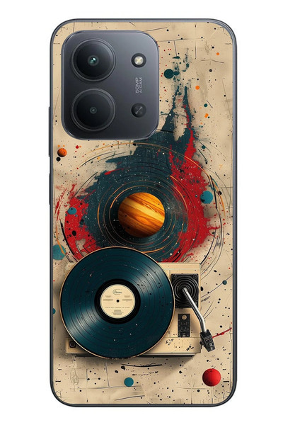 Le Balvo Redmi 15C Uyumlu Plak Gezegeni Baskılı Silikon Kılıf