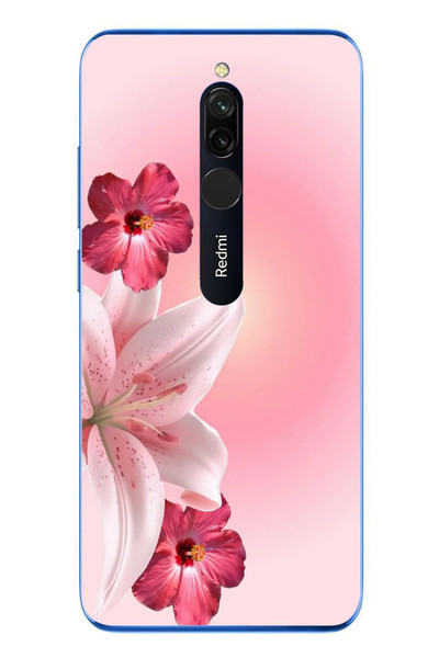 Le Balvo Redmi 8 Uyumlu Tematik Çiçek Baskılı Silikon Kılıf