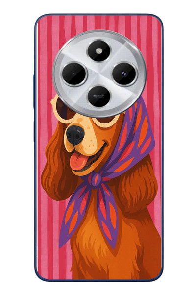 Le Balvo Redmi 14C Uyumlu Gözlüklü Köpek Baskılı Silikon Kılıf